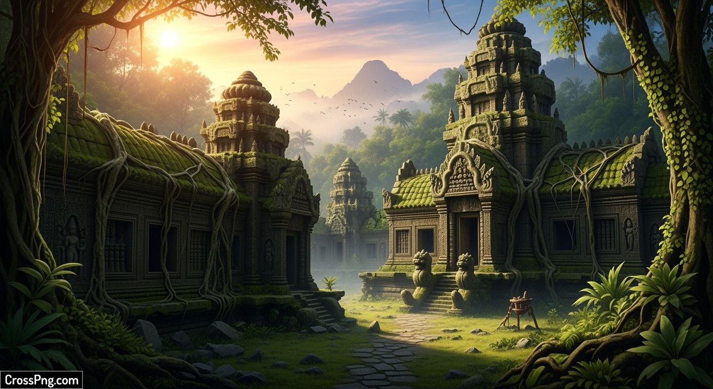 Old temple background image