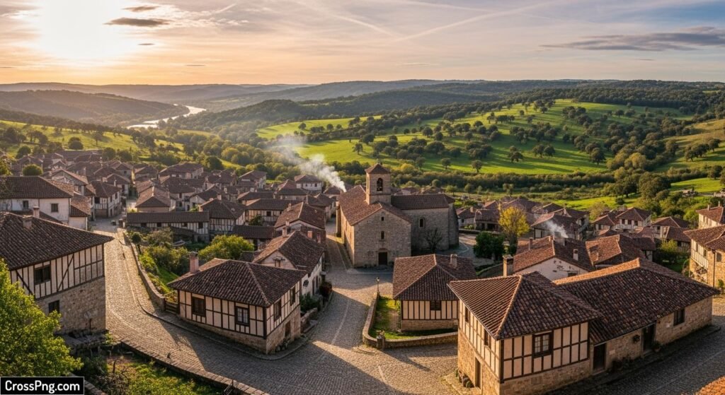 Old village background image