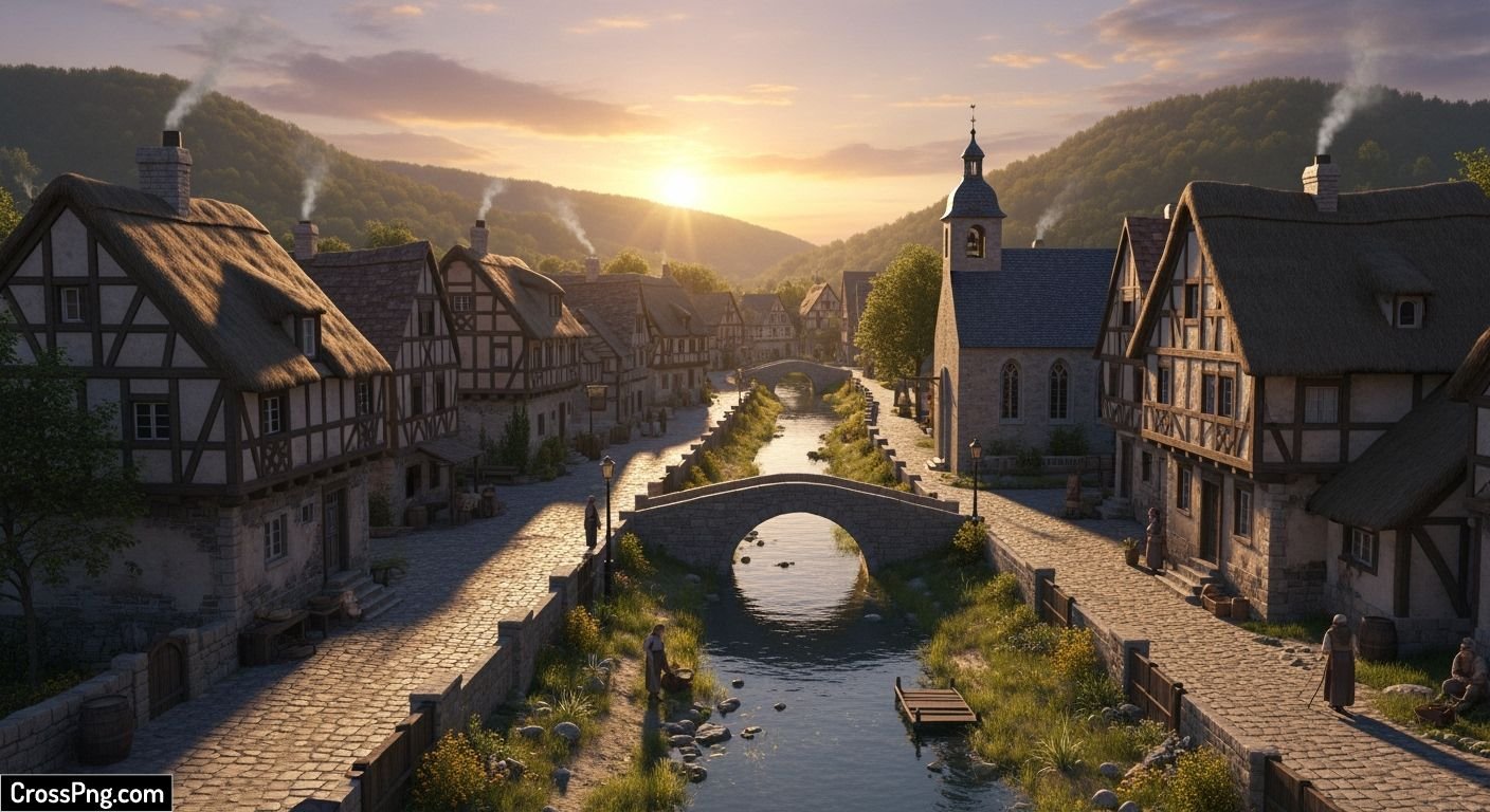 Old village background image