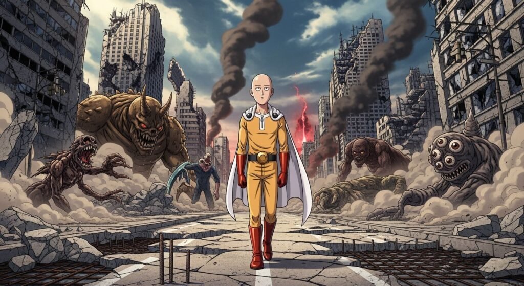 One punch man background image