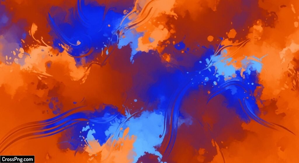 Orange and blue abstract background image 2