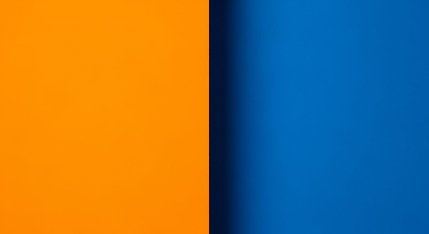 Orange and blue background image 2