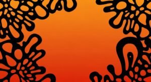 Orange background black image 3