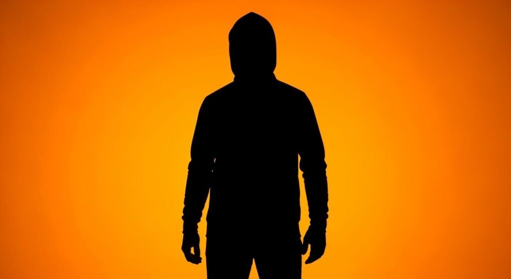 Orange background black image 4