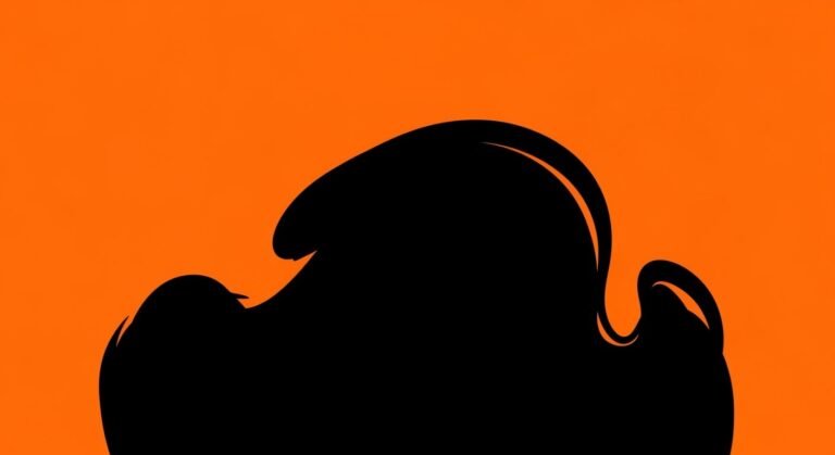 Orange background black image