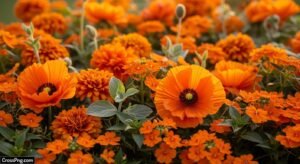 Orange flower background image