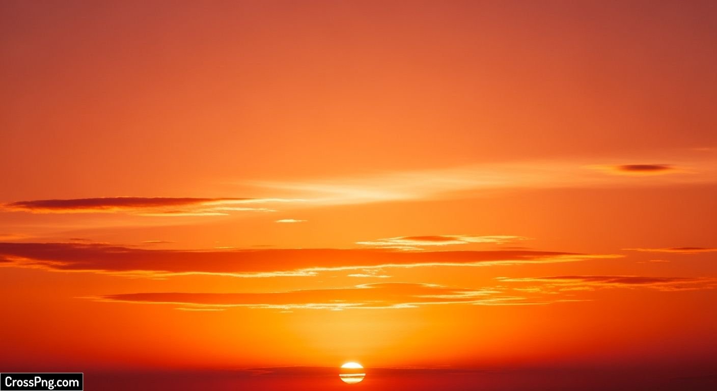 Orange sky background image 3