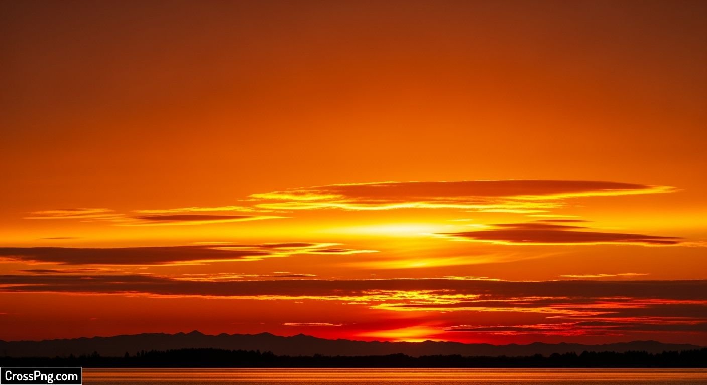 Orange sky background image