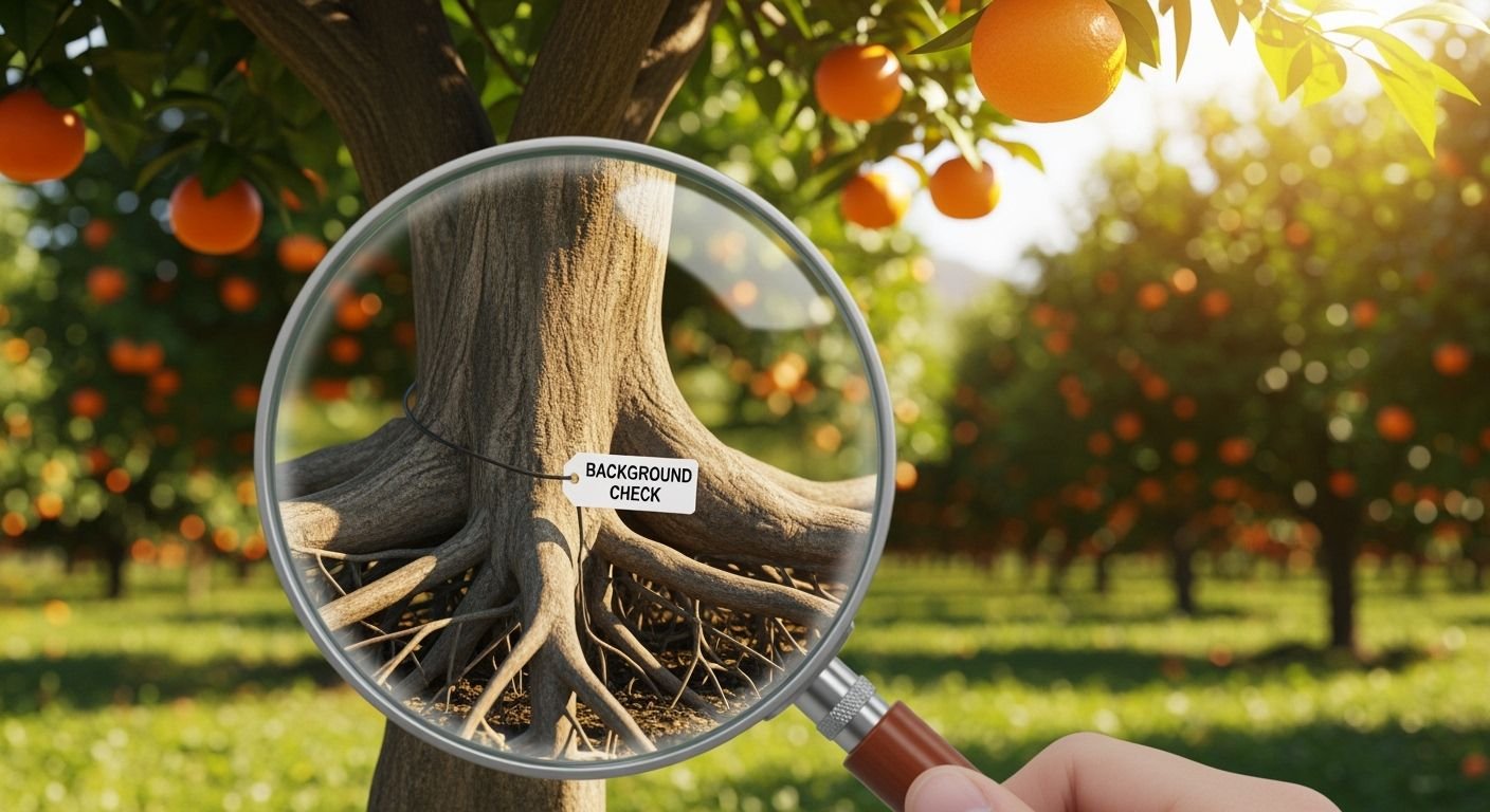 Orange tree background check image 2