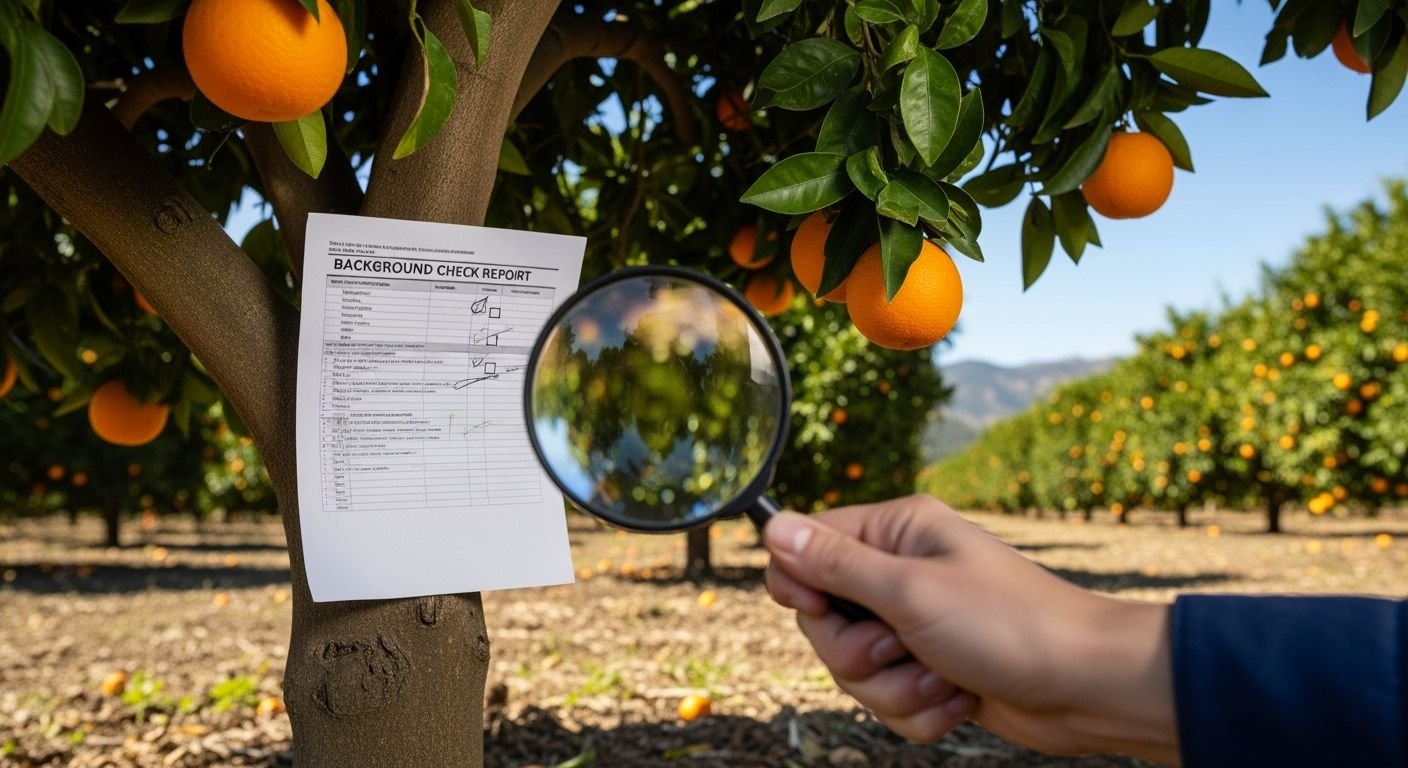 Orange tree background check image