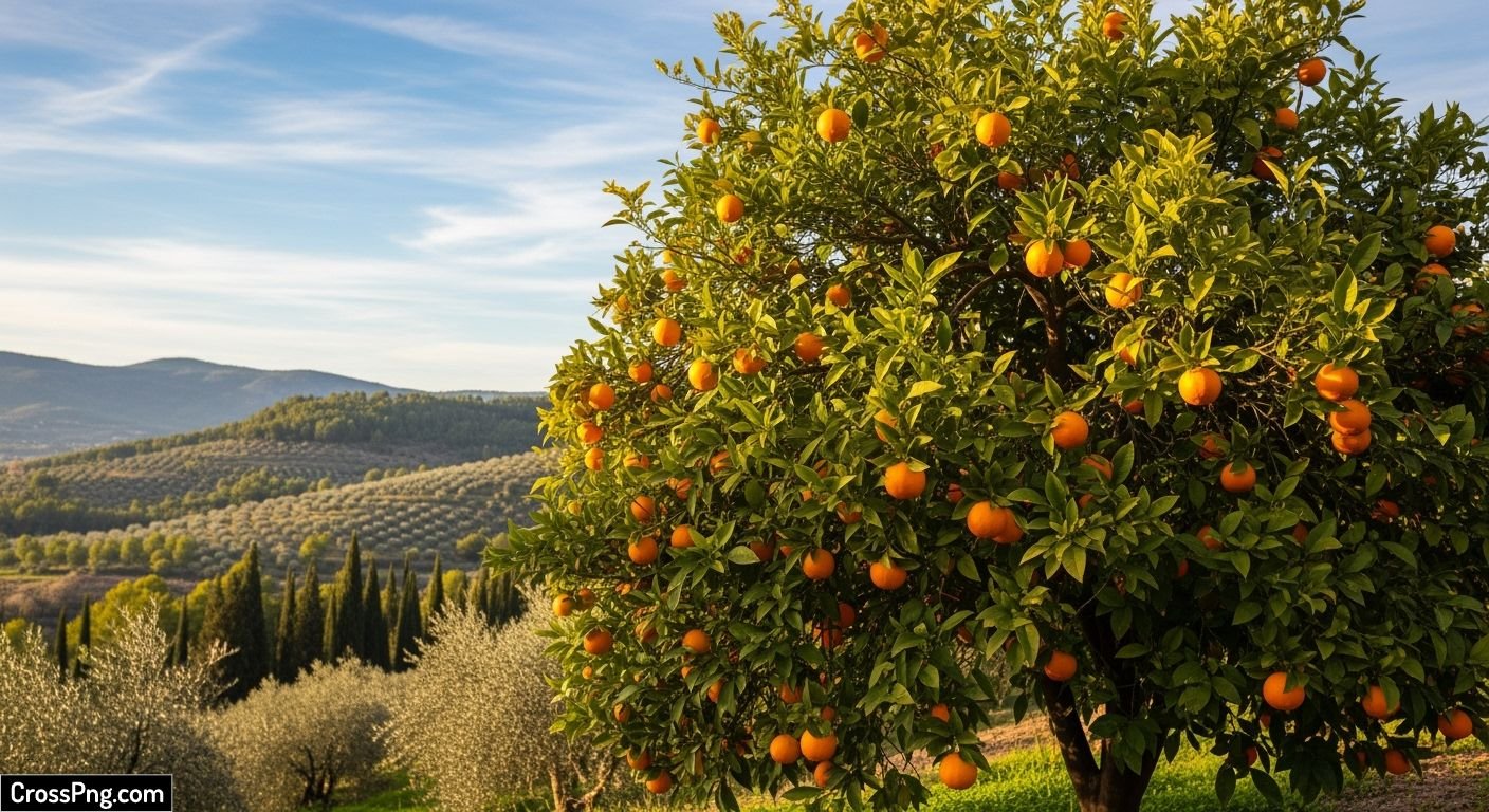 Orange tree background image