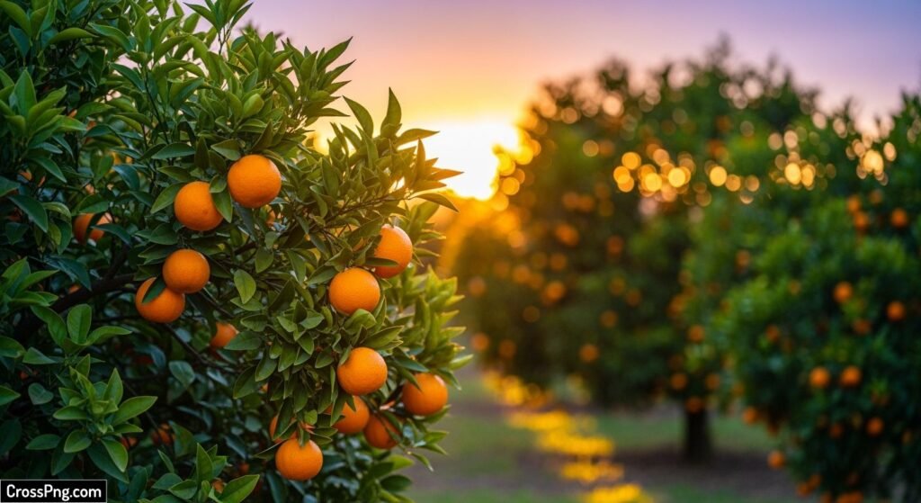 Orange tree background image