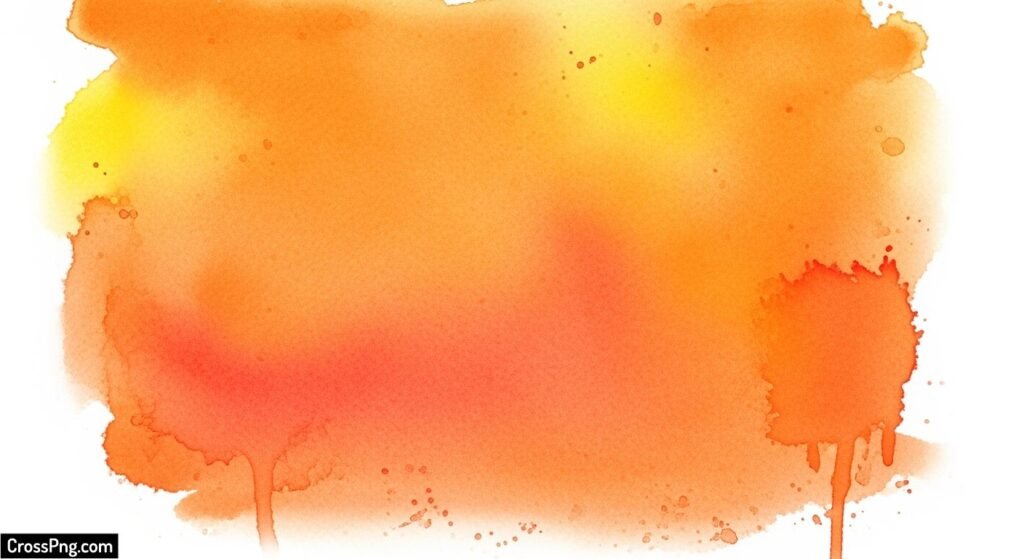 Orange watercolor background image 5