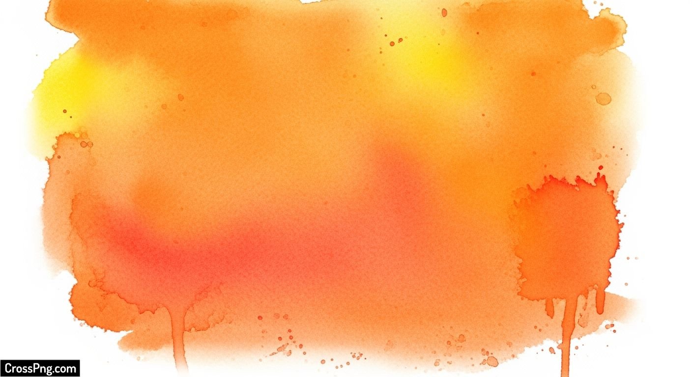 Orange watercolor background image 5