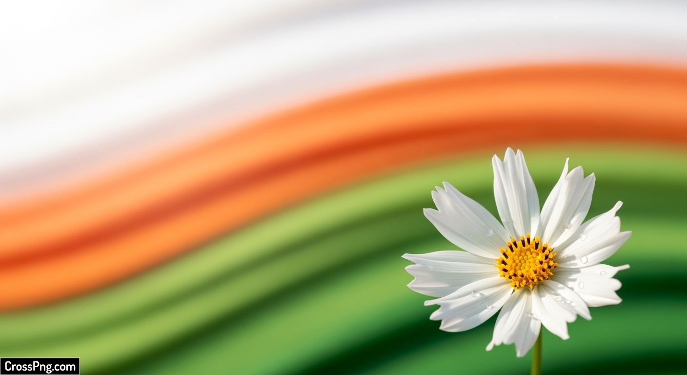 Orange white green background image 2