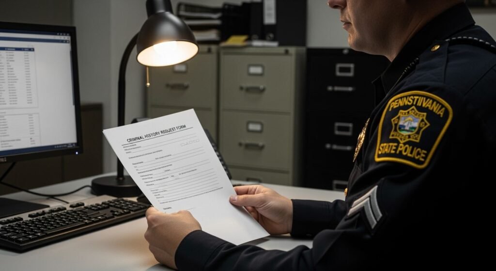 Pa state police background check image