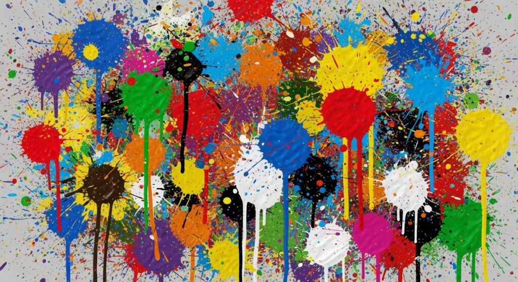 Paint splatter background image 4