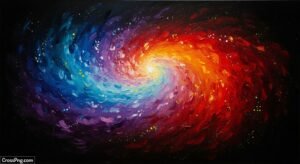 Painting with black background image 2