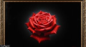 Painting with black background image