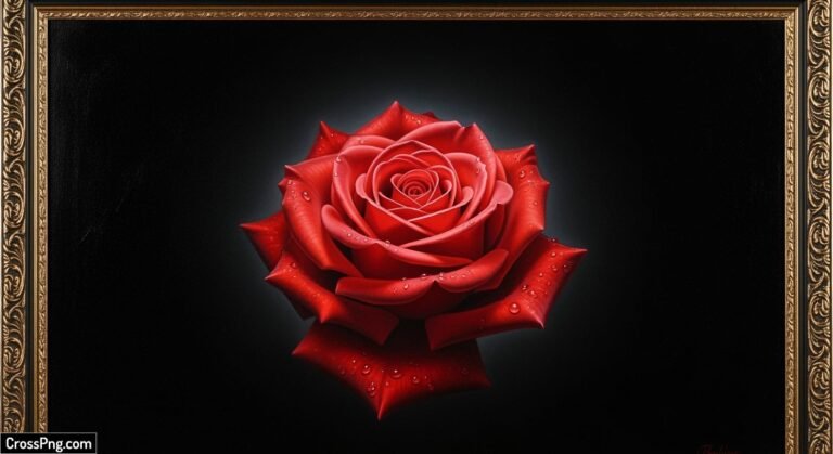 Painting with black background image