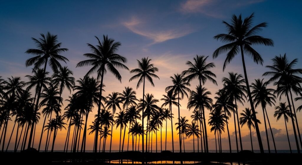 Palm trees background image 4