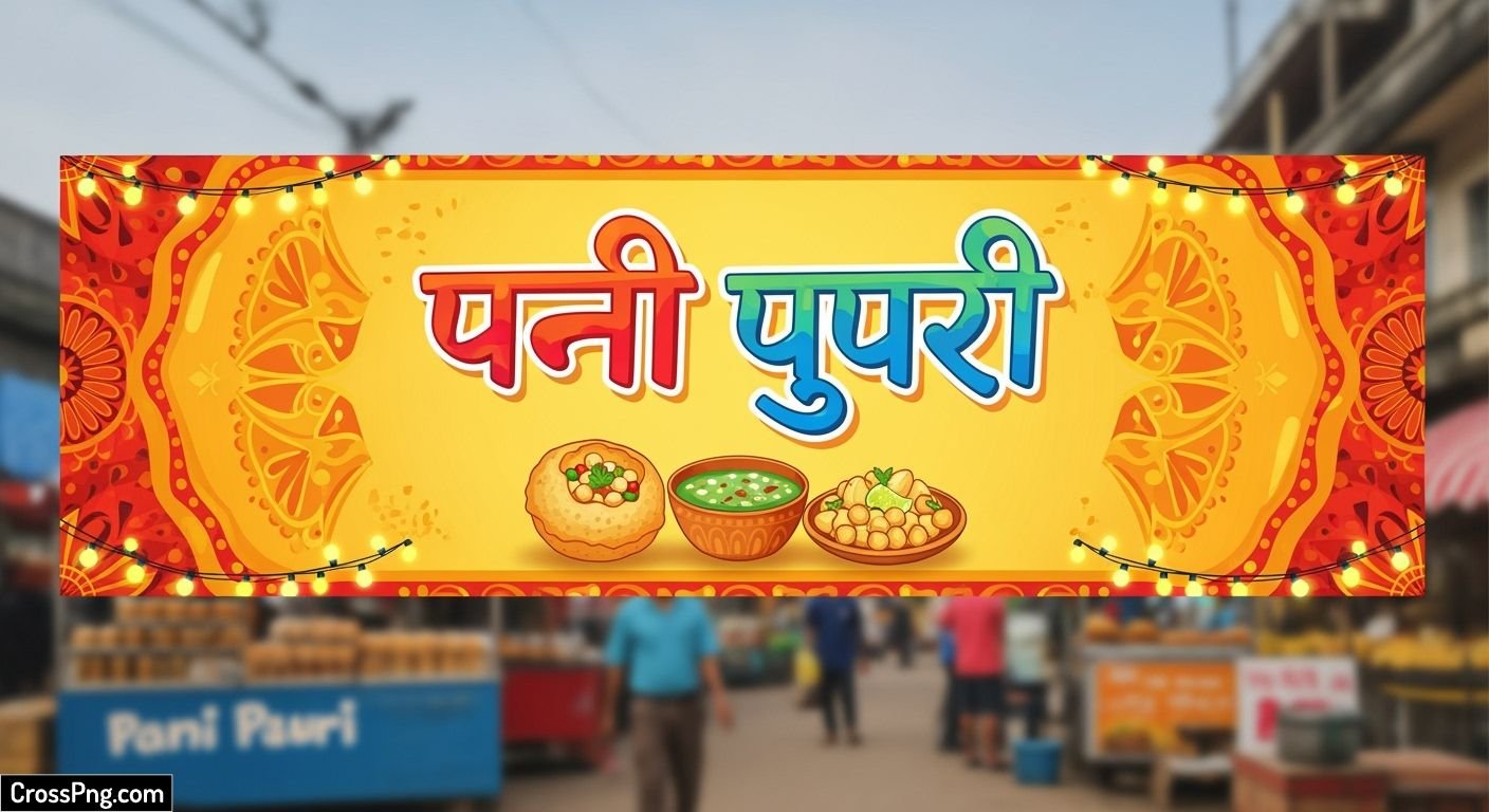 Pani puri banner background image