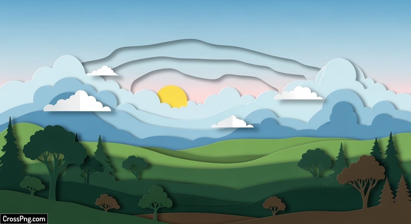Paper cut background image