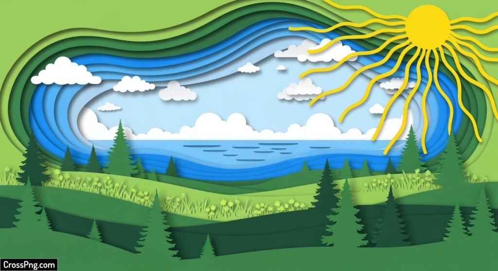Paper cut background image