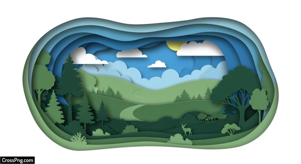 Paper cut background image 2