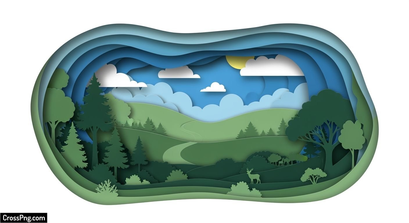 Paper cut background image 2