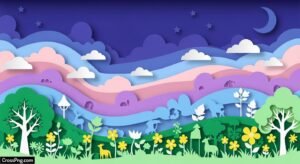 Paper cut background image 3