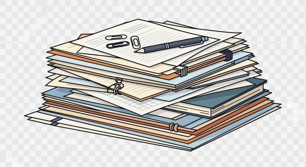 Papers stack clipart transparent image 2