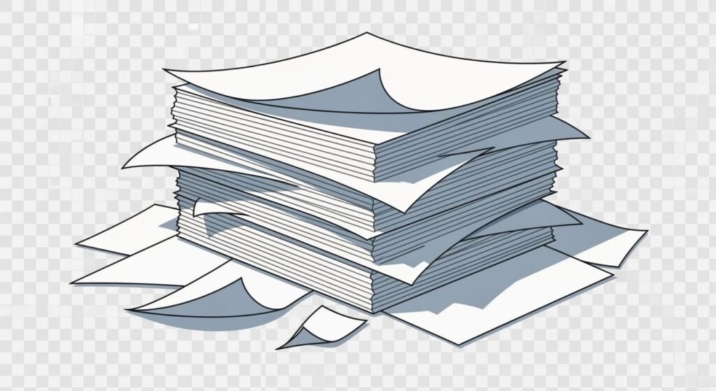 Papers stack clipart transparent image 3