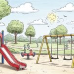 Park drawing background playground image 3