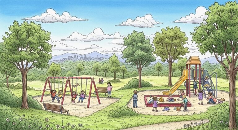 Park drawing background playground image 4