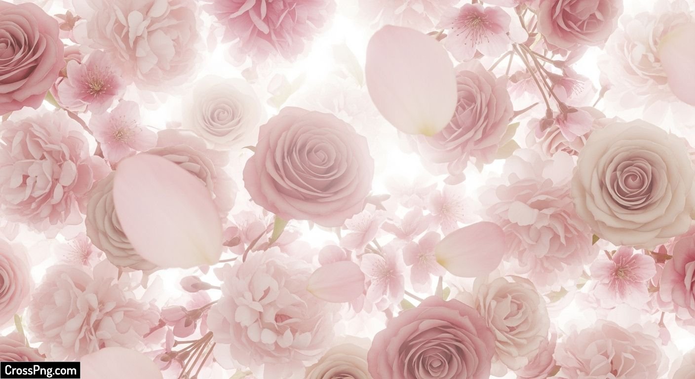 Pastel pink flower background image 2