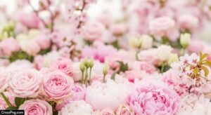 Pastel pink flower background image 3