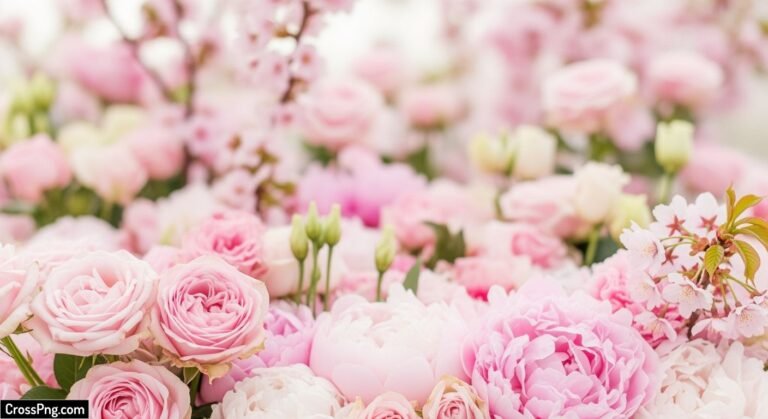 Pastel pink flower background image 3