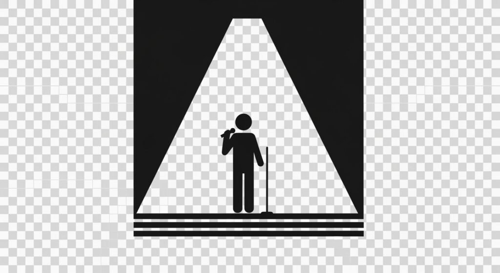 Performing on stage icon transparent image 2