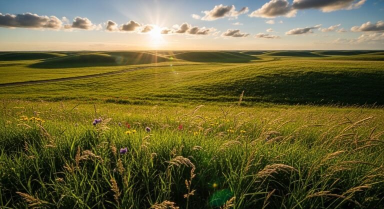 Photogenic grassy plain background image 3