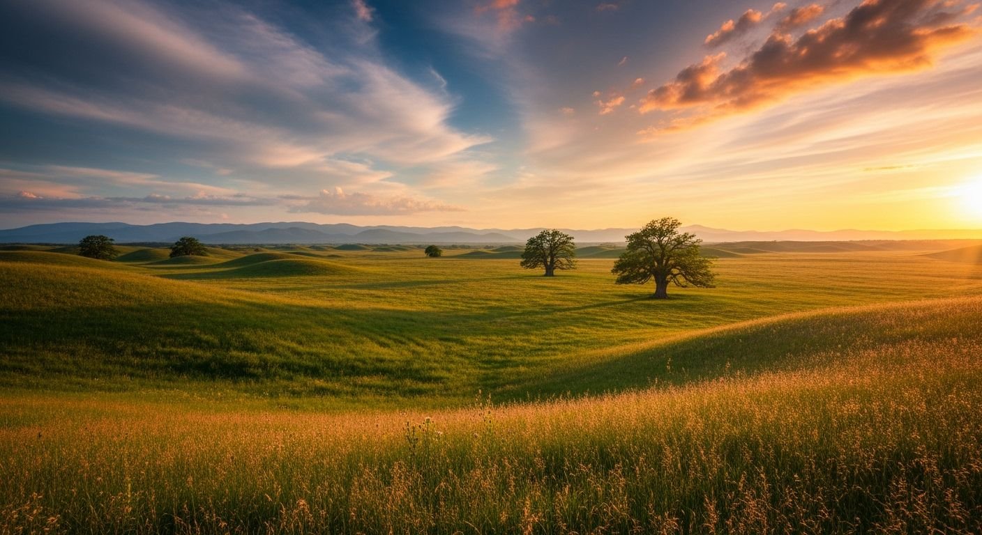Photogenic grassy plain background image 6
