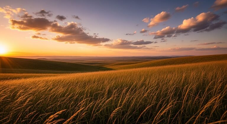 Photogenic grassy plain background image