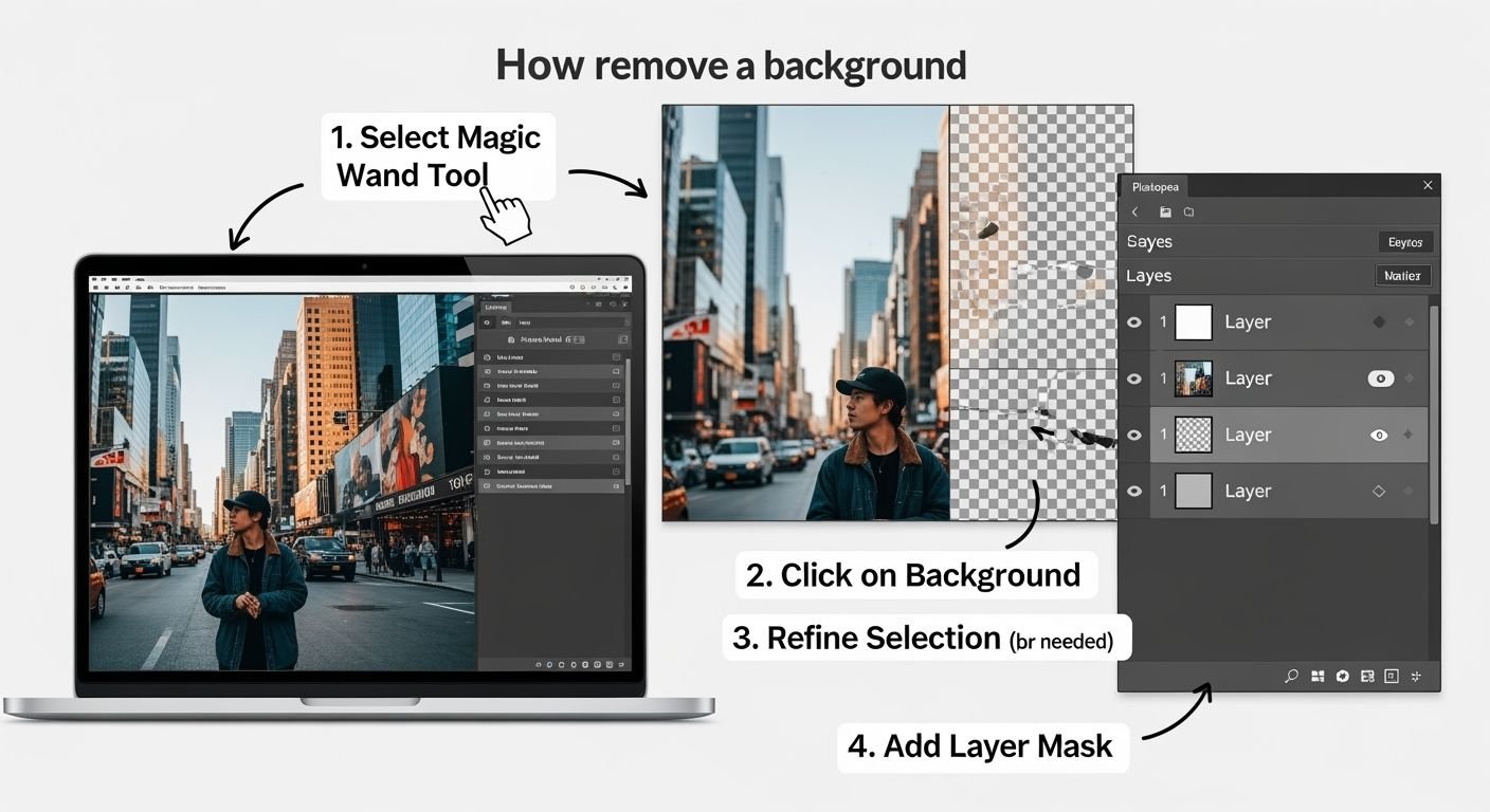 Photopea how to make background image