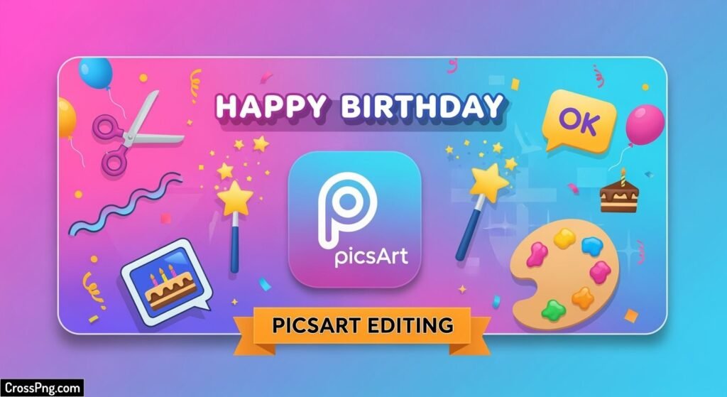 Picsart editing ok picsart birthday banner image 3