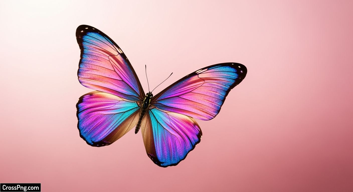 Pink background butterfly image