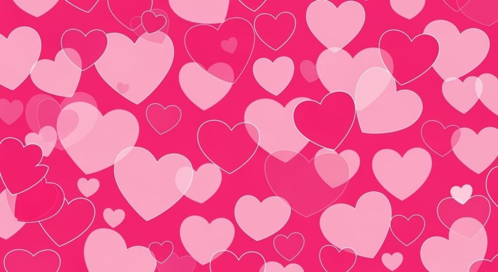 Pink background with hearts image