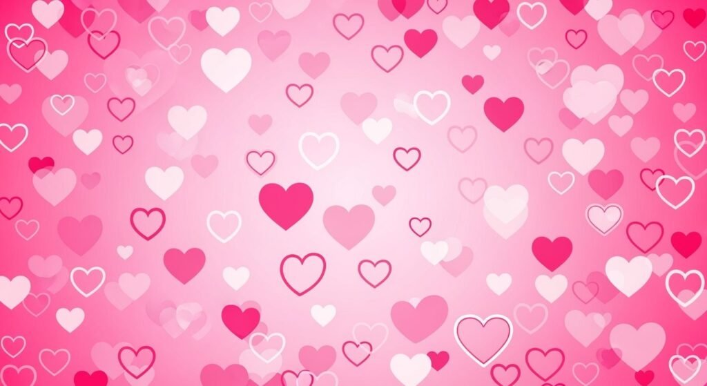 Pink background with hearts image 2