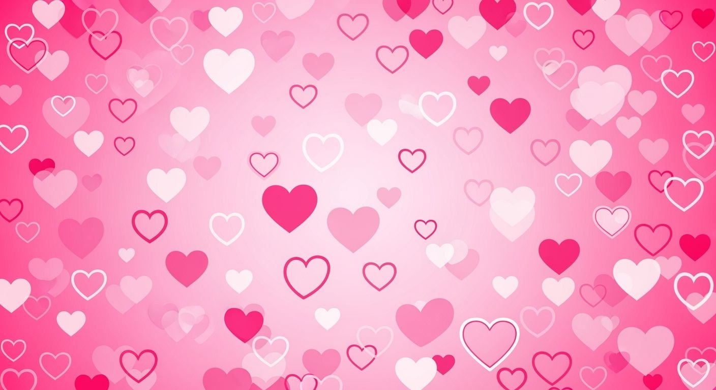 Pink background with hearts image 2