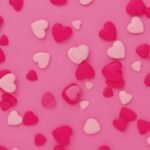 Pink background with hearts image 3