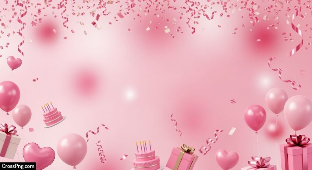 Pink birthday background hd image